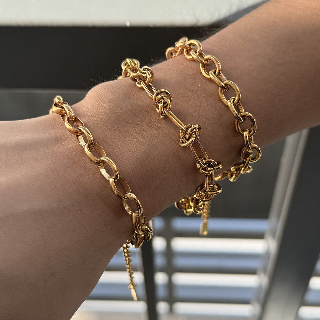 Damen Armband aus hypoallergenem Edelstahl mit verstellbarem Kettenverschluss Shop Nory