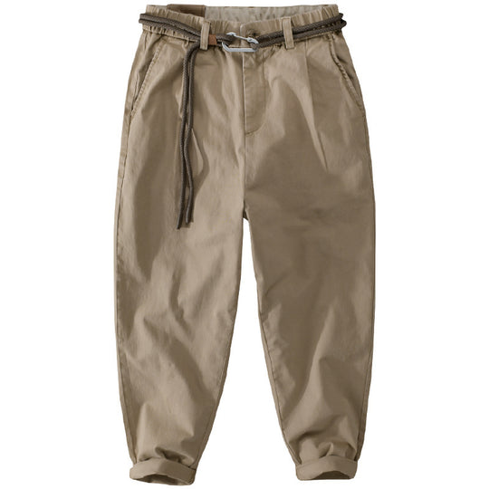 Herren Kordelbund-Tapered-Hose aus Baumwollmix mit elastischem Bund und konischem Bein Shop Nory