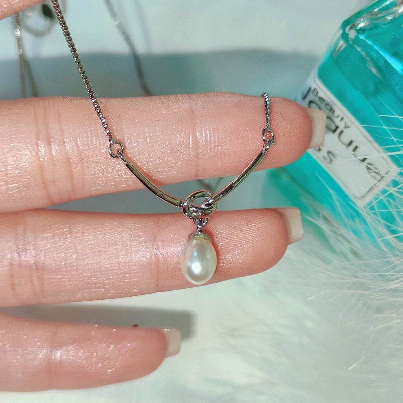 Damen hochwertige Halskette mit Süßwasserperle Shop Nory