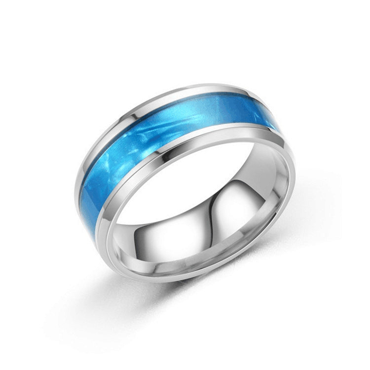 Herren Ring mit stylischem mehrfarbigem Glitzermuster Shop Nory