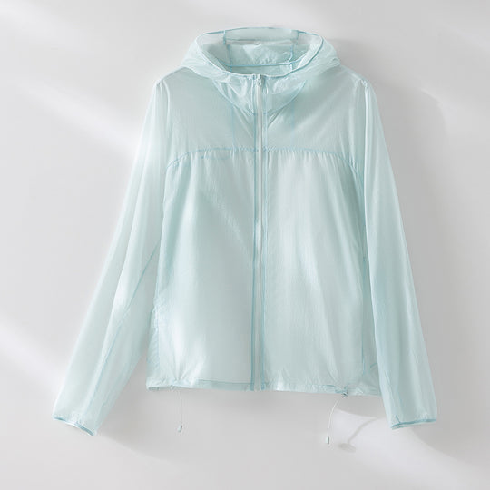 Damen Ultraleichte Packbare Schutzjacke mit Kapuze und verstellbarem Saum Shop Nory