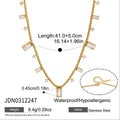 Damen Halskette mit hochwertigen Zirkonia-Elementen und robustem Edelstahl Shop Nory