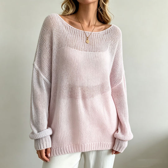 Damen Oversize Strickpullover mit transparentem Mohair‑Effekt Shop Nory