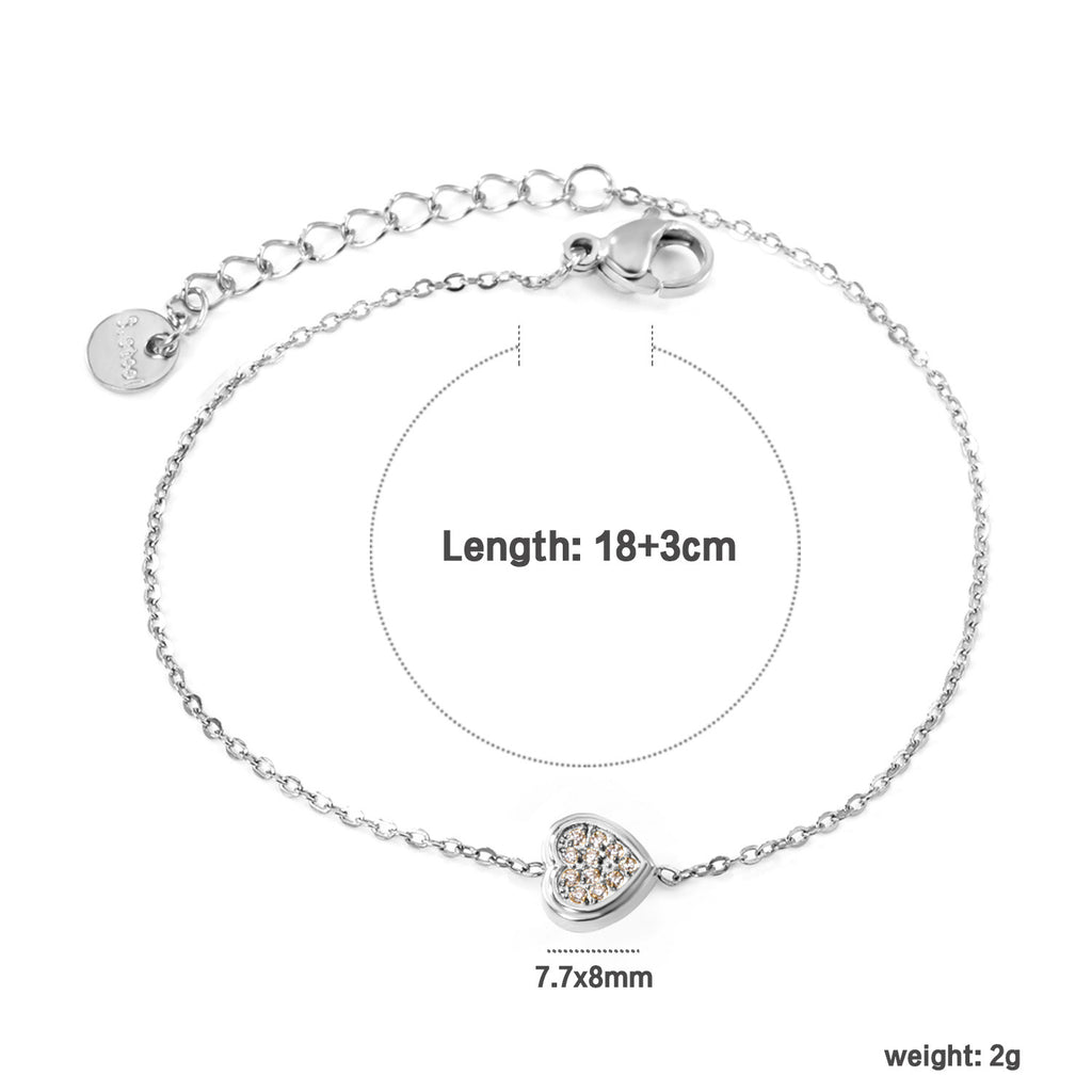 Damen elegant gestaltetes Armband mit funkelndem Hexagon-Anhänger Shop Nory