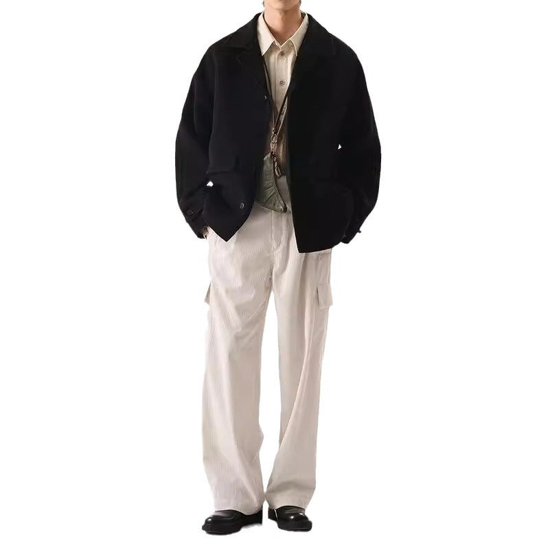 Herren Kurzjacke aus Wollmix im Oversized-Schnitt mit Umschlagkragen Shop Nory