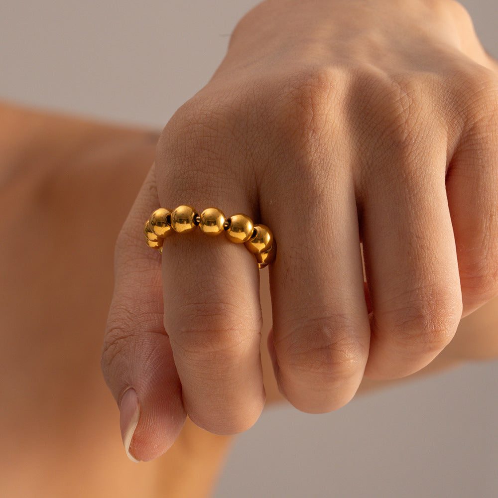 Damen Offener Ring mit strahlenden Kugeldetails Shop Nory