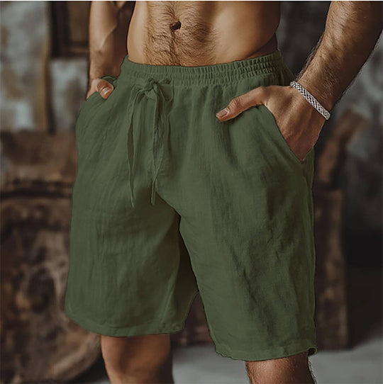 Herren-Schnürshorts aus Baumwolle