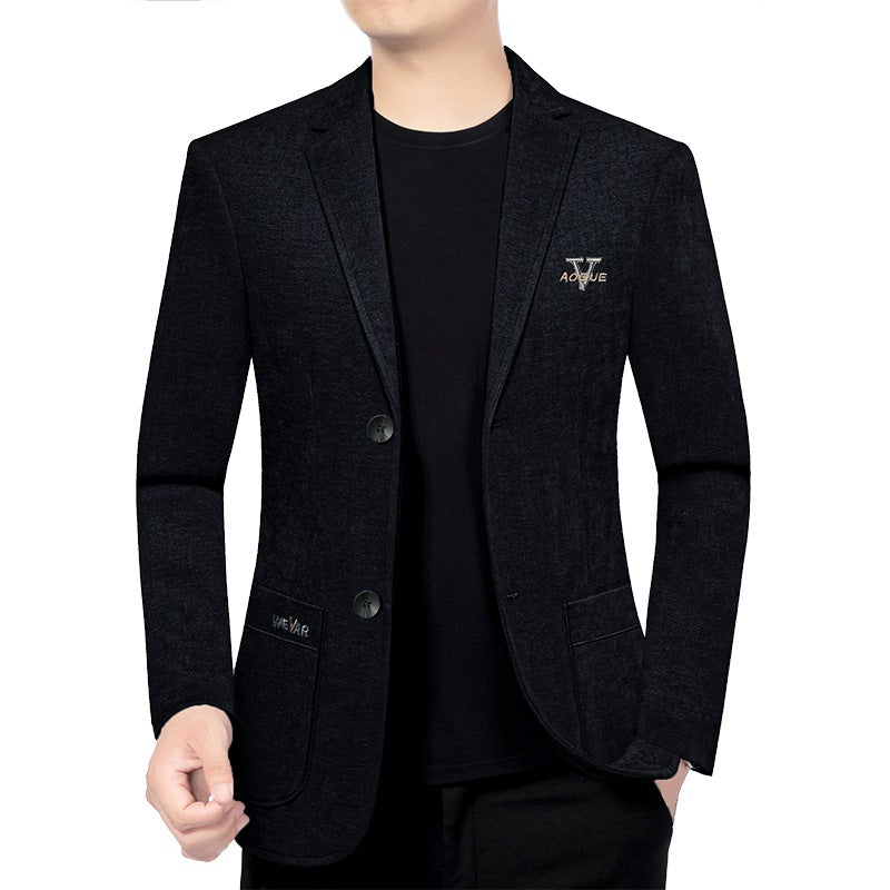 Herren Casual-Sakko in Denimoptik mit Slim-Fit und aufgesetzten Taschen Shop Nory