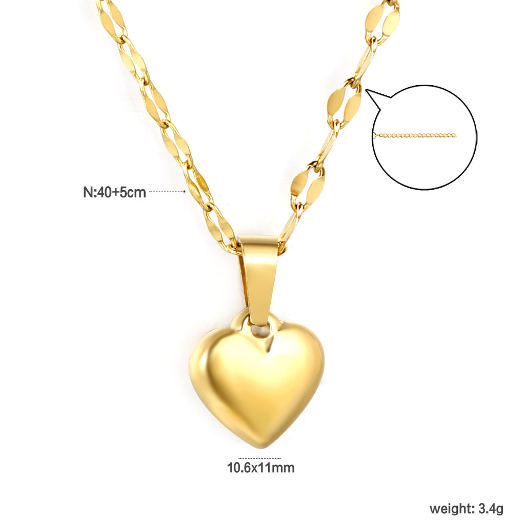 Damen Halskette mit hochwertigem Herzen-Anhänger und elegantem Kettendesign Shop Nory