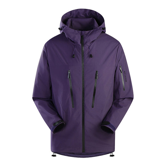 Herren Dreilagige atmungsaktive Hardshell-Outdoorjacke mit Kapuze und verschweißten Nähten Shop Nory
