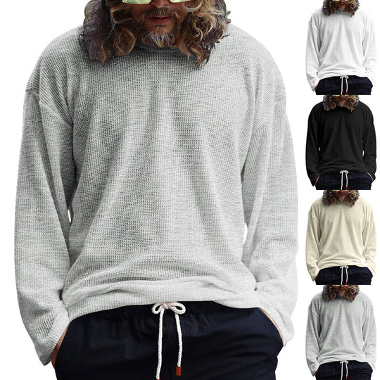 Herren Lässiges Langarmshirt aus atmungsaktivem Strukturstoff