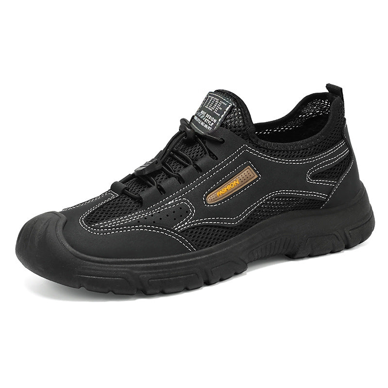 Herren nan robuster Mesh-Trekkingschuh mit verstärkter Gummizehenkappe, Schnellzug-Schnürung und griffiger Profilsohle Shop Nory