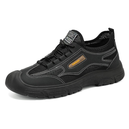 Herren nan robuster Mesh-Trekkingschuh mit verstärkter Gummizehenkappe, Schnellzug-Schnürung und griffiger Profilsohle Shop Nory