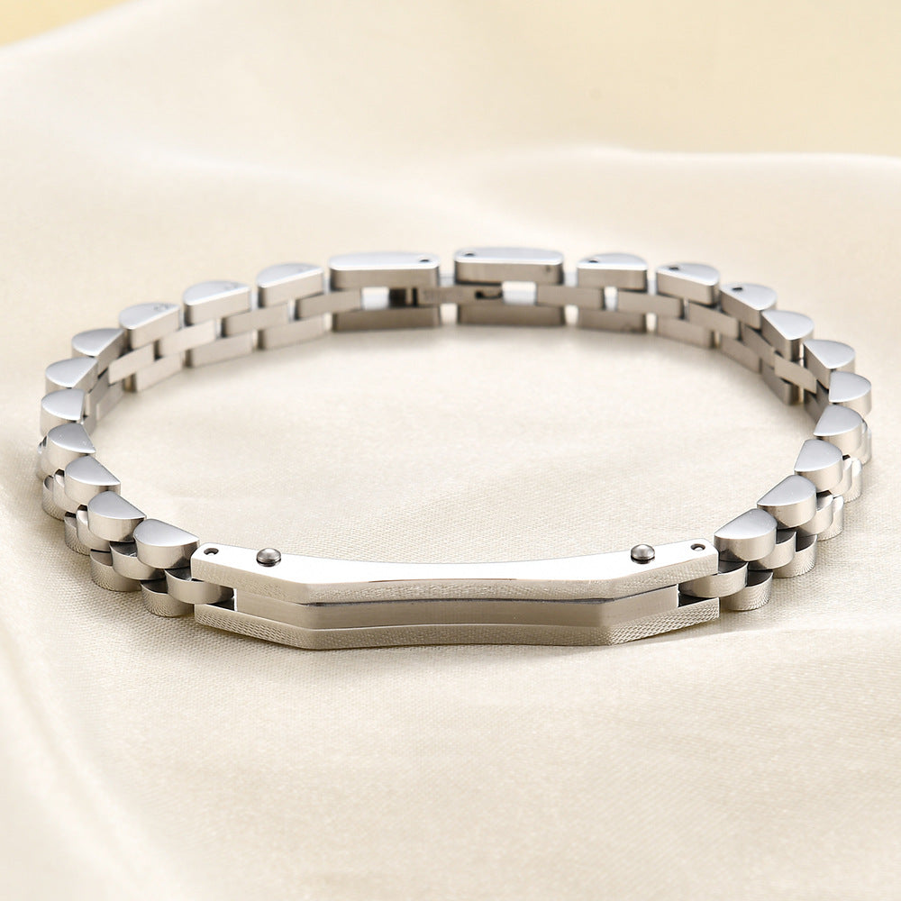Damen Edelstahlarmband mit modernem Gliederdesign Shop Nory