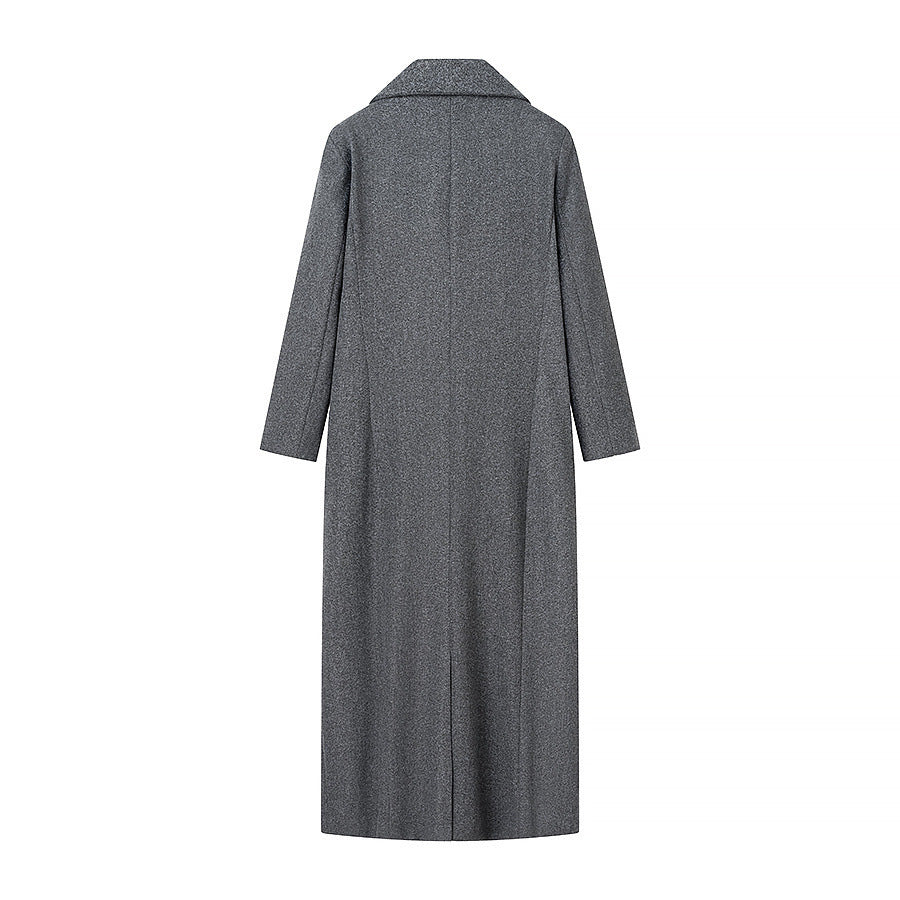 Damen Taillierter Longline-Cape-Mantel aus Wollmix mit überfallendem Cape-Detail Shop Nory