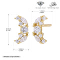 Damen Ohrstecker mit luxuriösen Zirkon-Akzenten und 925 Sterlingsilber Shop Nory