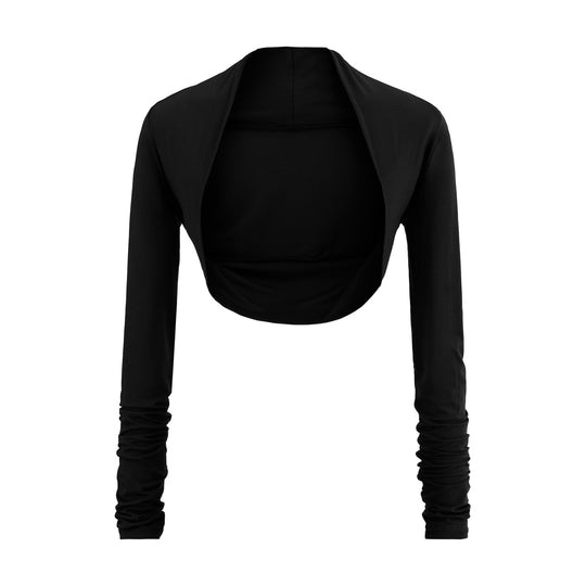 Damen Kurzbolero‑Shrug mit gerafften Langärmeln Shop Nory