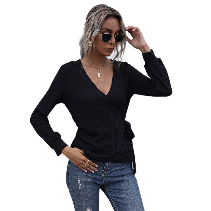 Damen Wickeloberteil mit langen Ärmeln Shop Nory