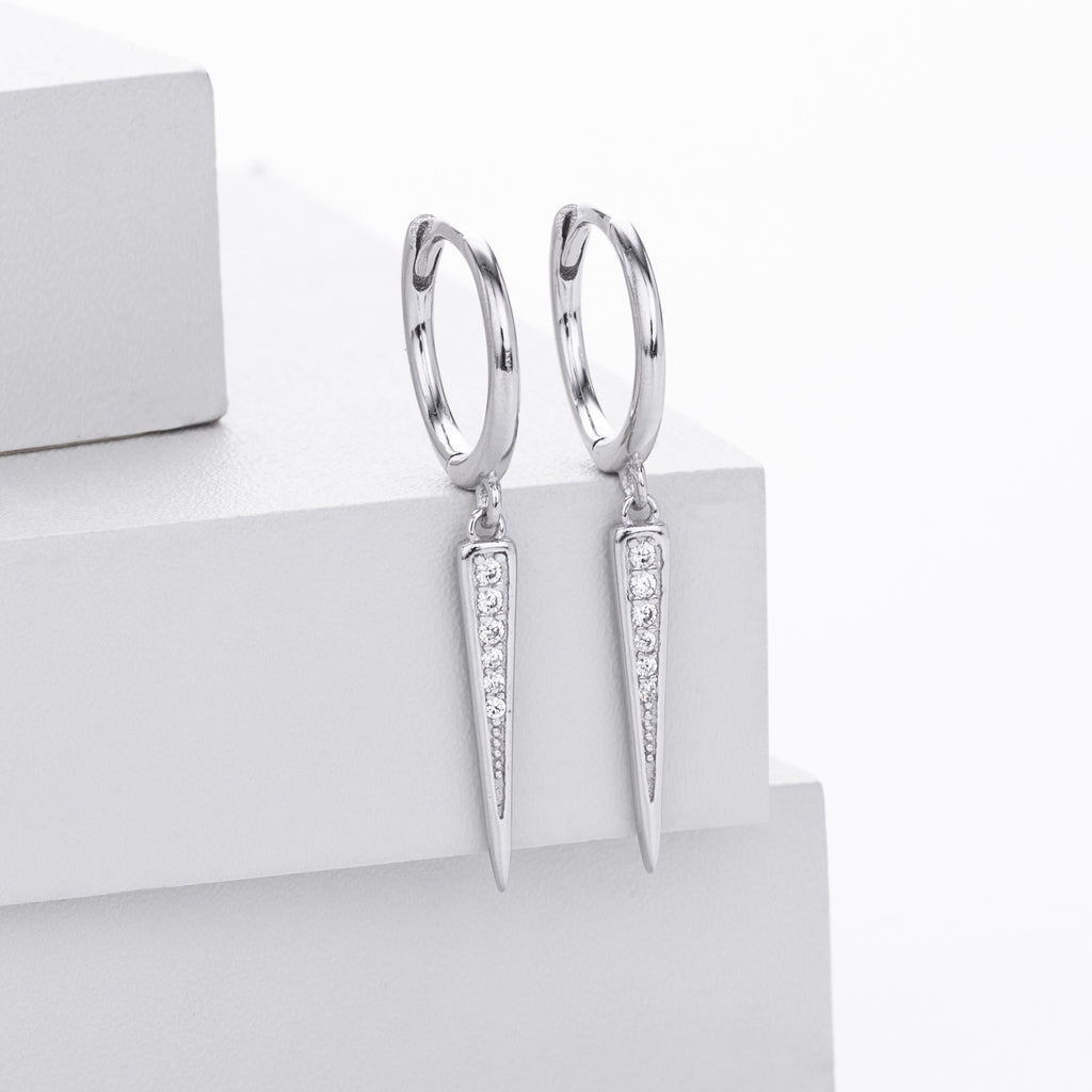 Damen Ohrhänger mit eleganten Zirkon-Akzenten und hochwertigem 925 Sterling Silber Shop Nory
