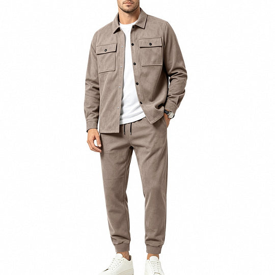 Herren Overshirt- und Jogginghose-Set aus weichem Baumwollmix Shop Nory