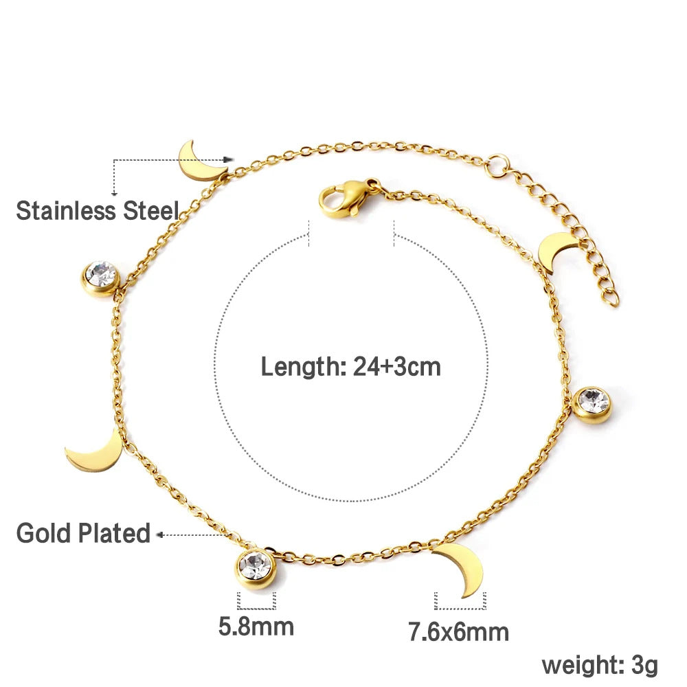 Damen Armband mit funkelnden Zirkonia und handgefertigten Anhängern Shop Nory