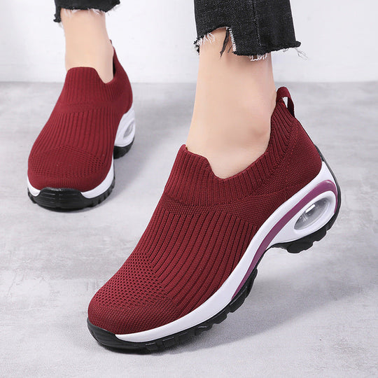 Damen Atmungsaktive Slip-On Sneakers mit unterstützender Dämpfung Shopnory