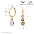 Damen Ohrhänger mit bunten Zirkonia-Elementen und hochwertigem 925 Sterling Silber Shop Nory