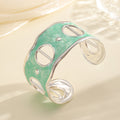 Damen Offener Armreif mit modernem, transparentem Design Shop Nory