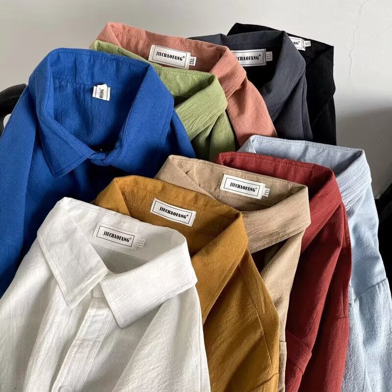 Herren Lässiges Hemd mit Brusttasche und Knopfleiste Shop Nory