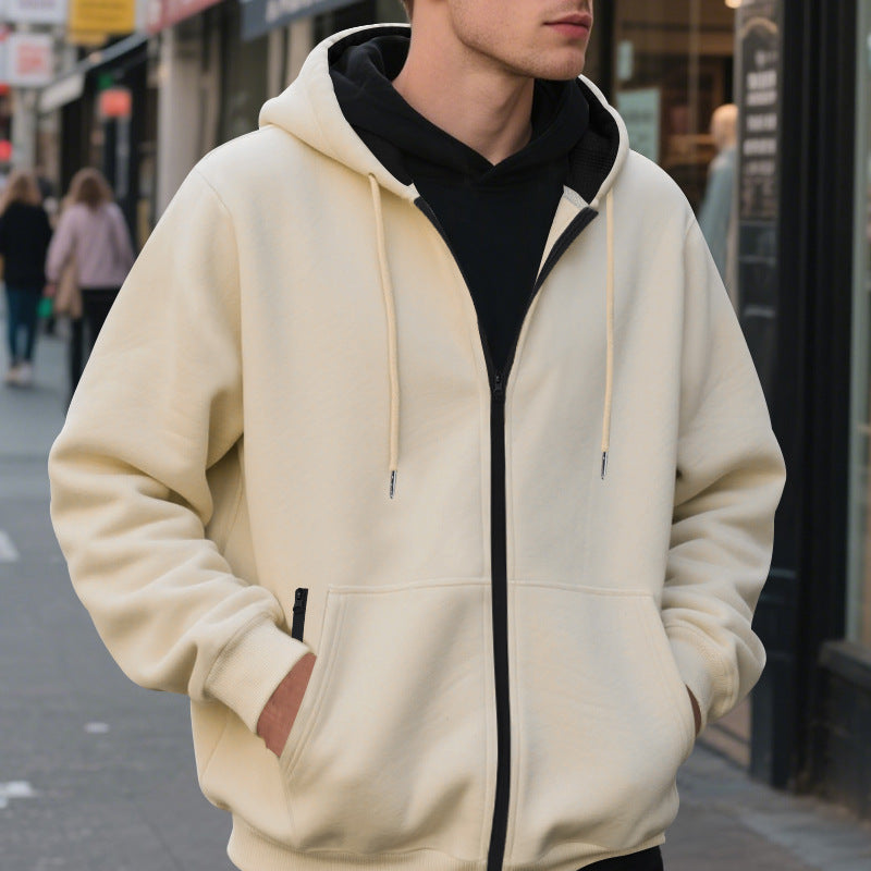 Herren Zip-Hoodie mit praktischen Taschen und atmungsaktiver Fleece-Innenausstattung