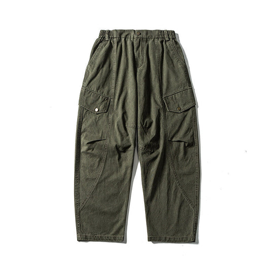 Herren Lässige Workwear-Cargohose mit Gummibund und aufgesetzten Klappentaschen Shop Nory