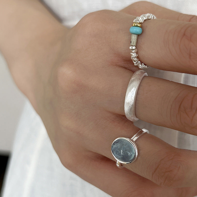 Damenring aus hochwertigem Edelstahl mit modernem, geschwungenem Design Shop Nory