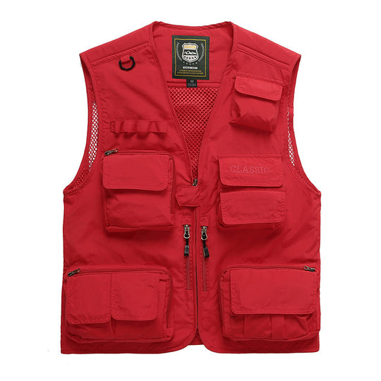 Herren Multifunktionale Utility-Weste mit zahlreichen Taschen und Mesh-Rücken Shop Nory