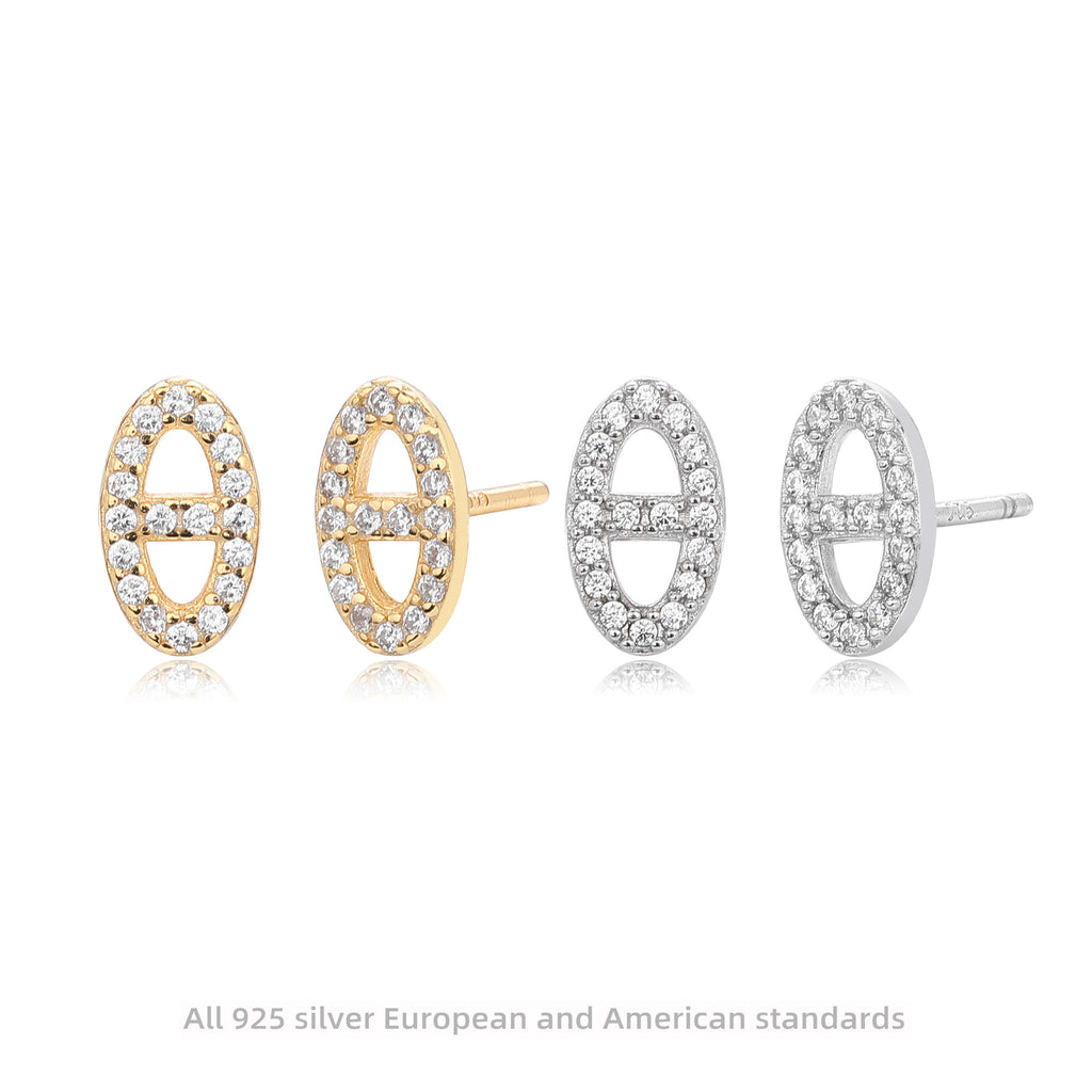 Damen Ohrstecker aus hochwertigem 925 Sterling Silber mit funkelnden Zirkonia Shop Nory