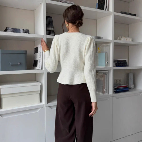 Damen Eleganter Strickcardigan mit hochgeschlossenem Kragen Shop Nory