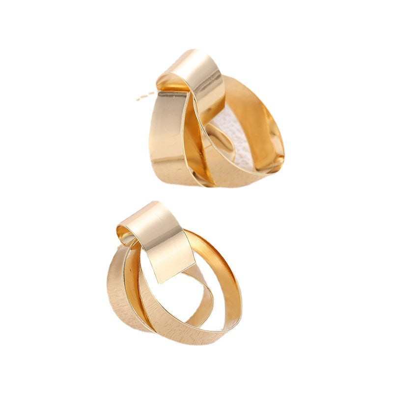 Damen Ohrringe aus hochwertigem Edelstahl mit modernem Knotendesign Shop Nory