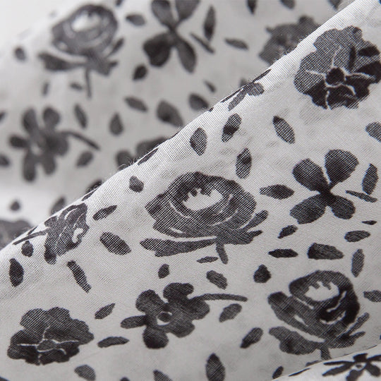Damen Midirock mit gerafftem Bund und kleinem Blumenprint Shop Nory