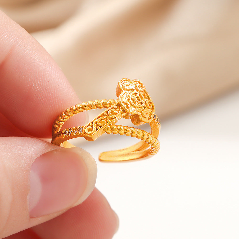 Damen Eleganter Durchbrochen-Ring Shop Nory