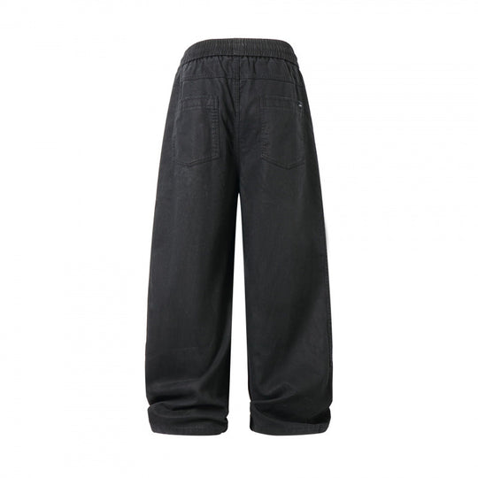 Unisex Weite Denim-Hose mit elastischem Bund, Tunnelzug und fünf Taschen Shop Nory