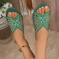 Damen Elegante Riemchen-Sandalen mit floralem Cut-Out-Design