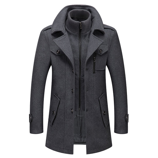 Herren Wollmix-Übermantel mit herausnehmbarer gesteppter Innenjacke Shop Nory