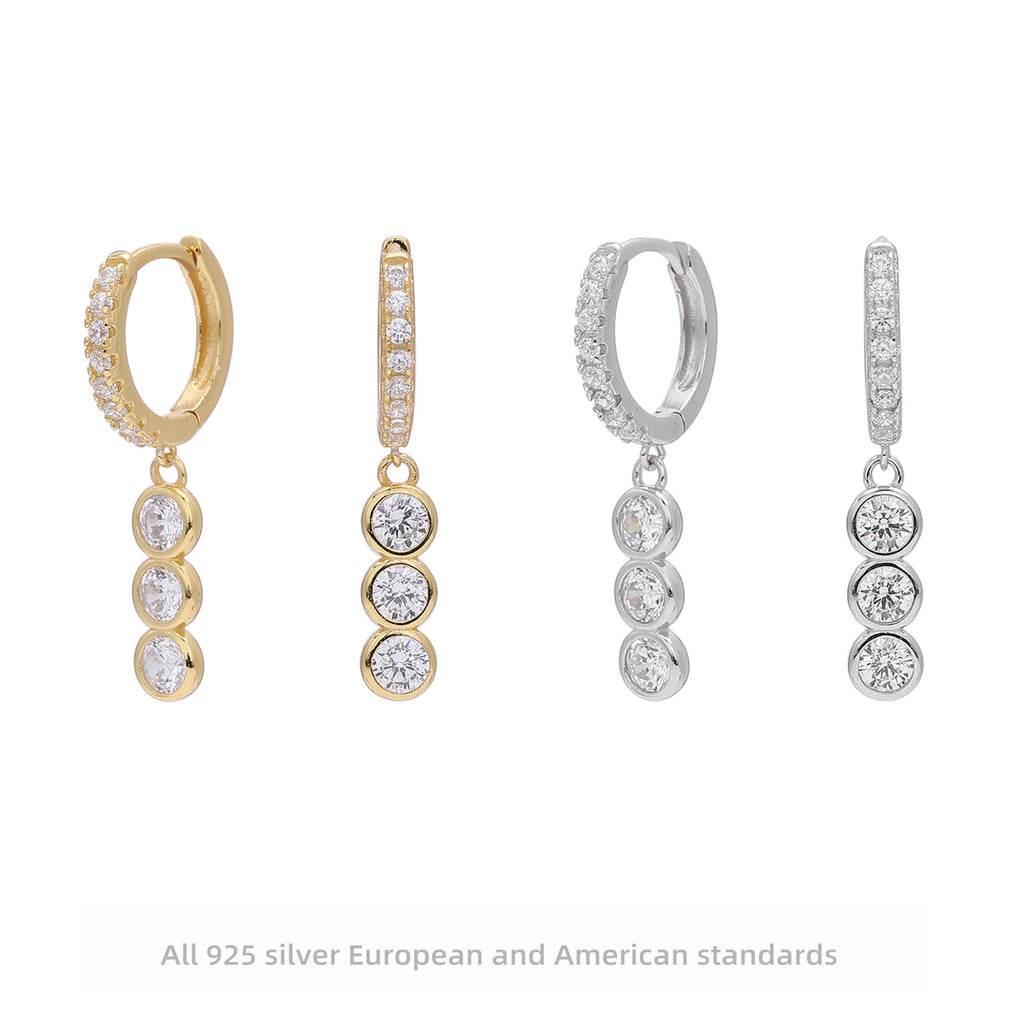 Damen Ohrhänger mit funkelnden Zirkonia und hochwertigem 925er Sterling Silber Shop Nory