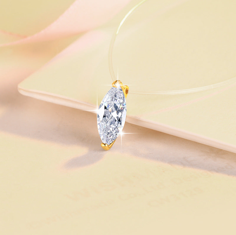 Damen Halskette mit elegantem Marquise-Anhänger Shop Nory