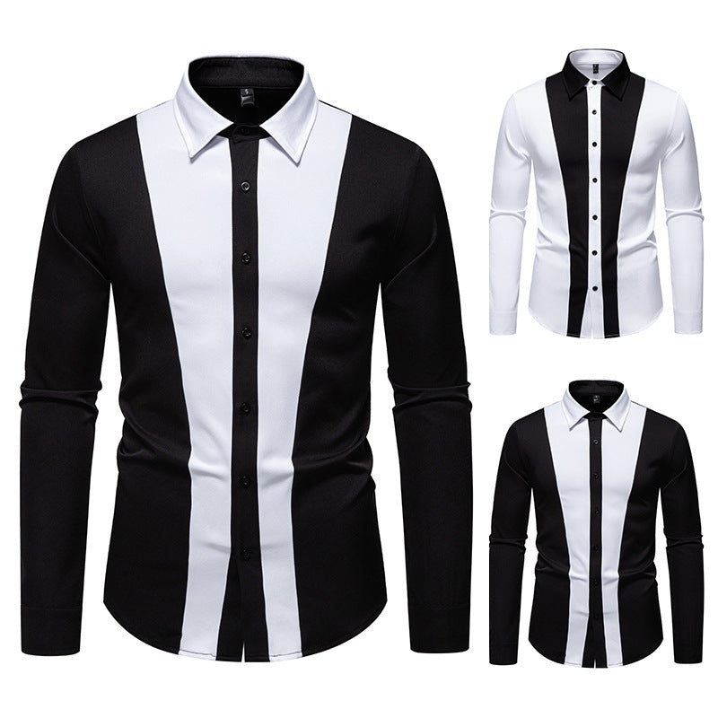 Herren Elegantes Hemd mit farbigen Kontrasteinsätzen