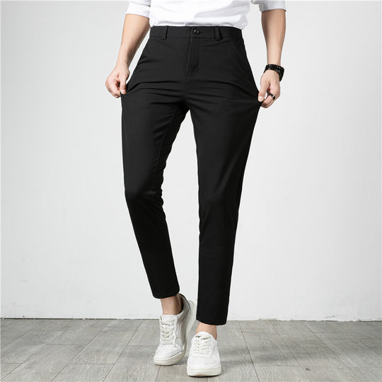 Herren Slim-Fit Stretch-Anzughose mit schmaler Knöchellänge Shop Nory