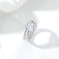 Damen Funkelnder 3-reihiger Ring mit Kristall-Elementen Shop Nory