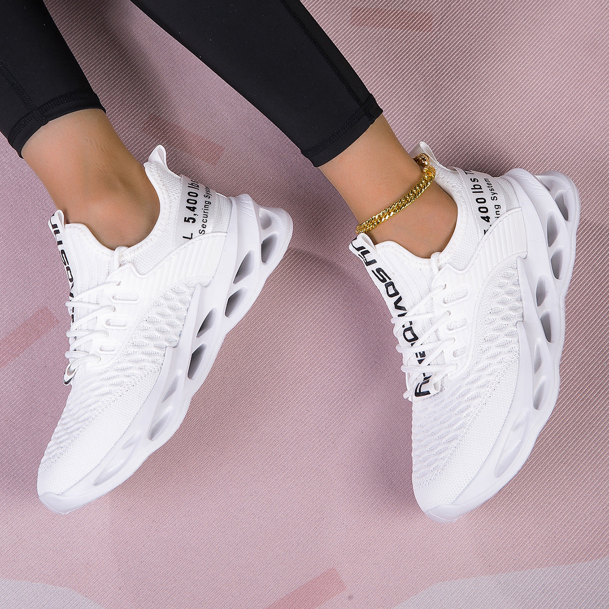 Damen Atmungsaktive Laufschuhe mit elastischem Obermaterial und griffiger Sohle ShopNory