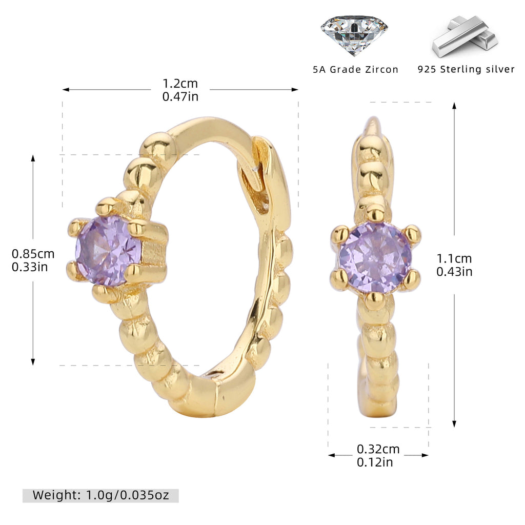 Damen Creolen mit funkelnden Zirkonstein-Akzenten und modernem Design Shop Nory
