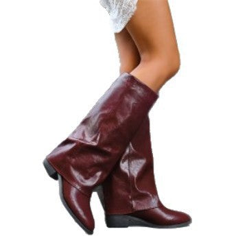 Damen knöchelhohe Stiefel im ausgefallenen Design mit seitlicher Raffung und robustem Blockabsatz