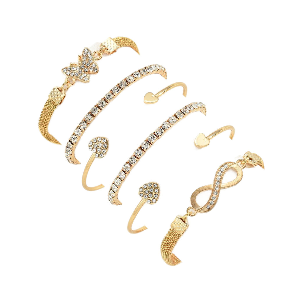 Damen Armband-Set mit funkelnden Anhängern und einzigartigen Designs Shop Nory